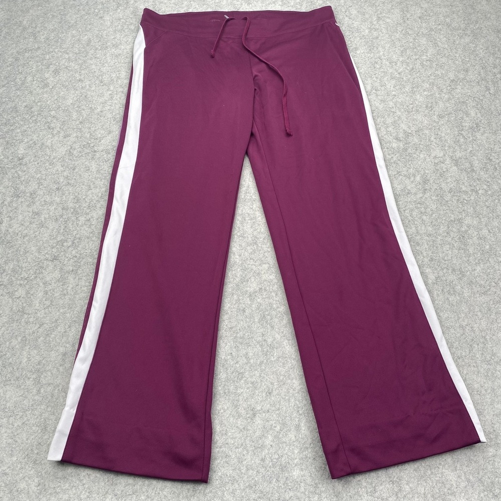 Nike Track Pants Womens Large (35x29) Pink/Purple Side Stripe Straight Leg